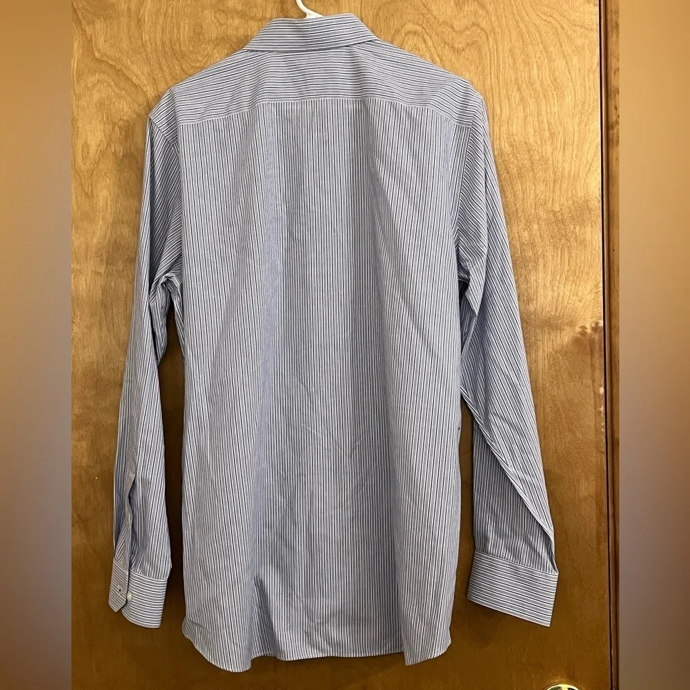 Banana Republic Pinstripe Blue Dress Shirt L
